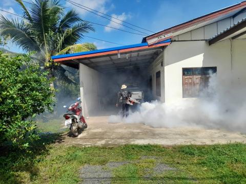 โครงการพ่นหมอกควันกำจัดยุงลาย เเละป้องกันโรคไข้เลือดออก ประจำปีงบประมาณ พ.ศ. 2567
