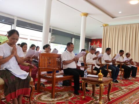 พิธีเจริญพระพุทธมนต์เฉลิมพระเกียรติถวายพระพรชัยมงคลแด่พระบาทสมเด็จพระเจ้าอยู่หัวเนื่องในโอกาสมหามงคลเฉลิมพระชนมพรรษา 6 รอบ ในวันที่ 28 กรกฎาคม พ.ศ.2567