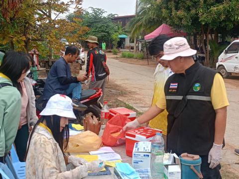 โครงการรณรงค์ฉีดวัคซีนป้องกันโรคพิษสุนัขบ้าฯ ประจำปีงบประมาณ 2568 (วันที่ 17 มีนาคม 2568 ณ บ้านหนองหมี หมู่ที่ 6)