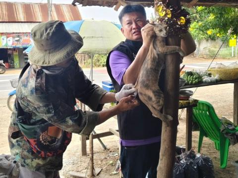 โครงการรณงค์ฉีดวัคซีนป้องกันโรคพิษสุนัขบ้าฯ บ้านสมจิต หมู่ที่ 5