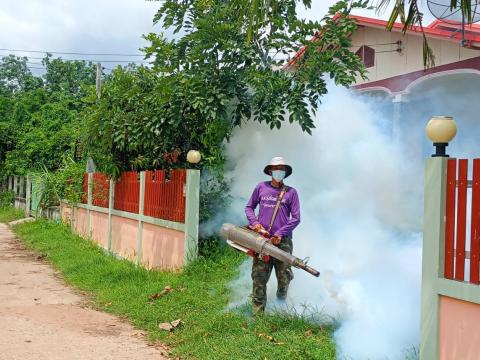 โครงการพ่นหมอกควันกำจัดยุงลายและป้องกันโรคไข้เลือดออก วันที่ 2 ประจำปีงบประมาณ 2568