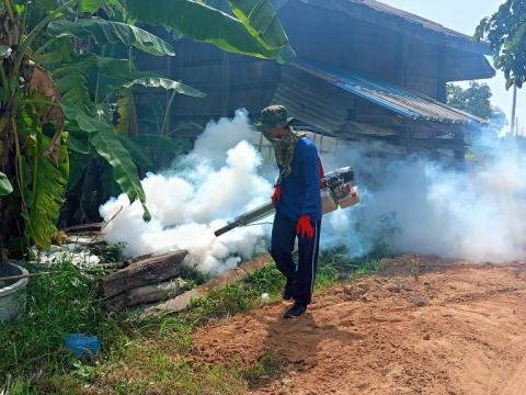 โครงการพ่นหมอกควันกำจัดยุงลายและป้องกันโรคไข้เลือดออก วันที่ 8 ประจำปีงบประมาณ 2568