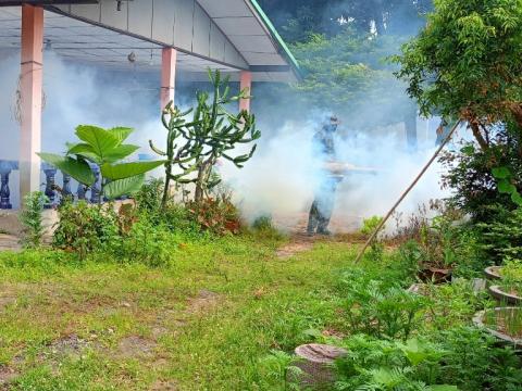 โครงการพ่นหมอกควันกำจัดยุงลายและป้องกันโรคไข้เลือดออก วันที่ 8 ประจำปีงบประมาณ 2568