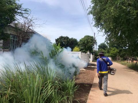 โครงการพ่นหมอกควันกำจัดยุงลายและป้องกันโรคไข้เลือดออก วันที่ 9 ประจำปีงบประมาณ 2568