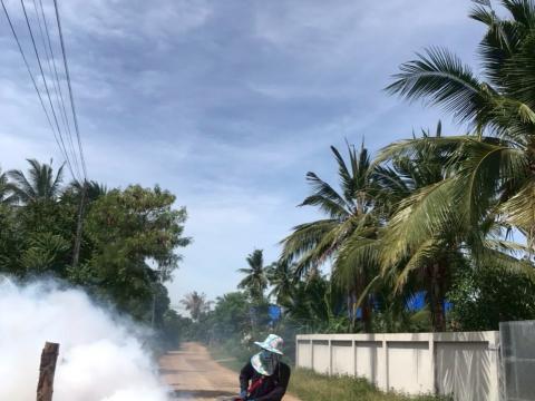 โครงการพ่นหมอกควันกำจัดยุงลายและป้องกันโรคไข้เลือดออก วันที่ 9 ประจำปีงบประมาณ 2568