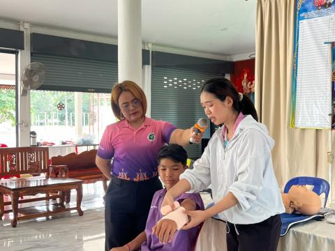 โครงการอบรมให้ความรู้เรื่อง การป้องกันและลดอุบัติเหตุทางถนนและปฐมพยาบาลเบื้องต้นและการช่วยฟื้นคืนชีพ (CPR)